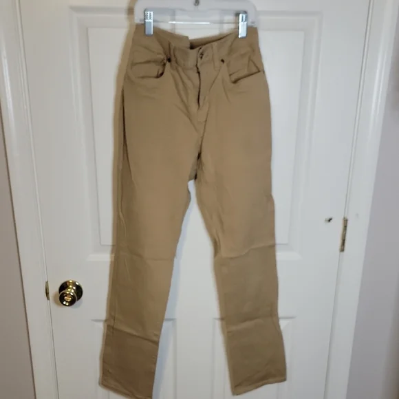 L.L. Bean Women's Straight Jeans in Tan - Picture 1 of 4